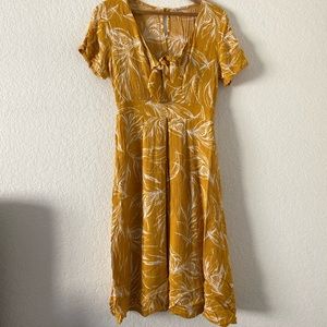 Mustard floral dress